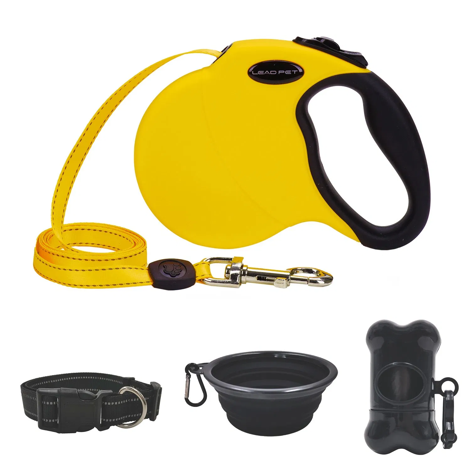 Pet Accseeories Dog Products for Walking Neon Retractable Dog Leashes