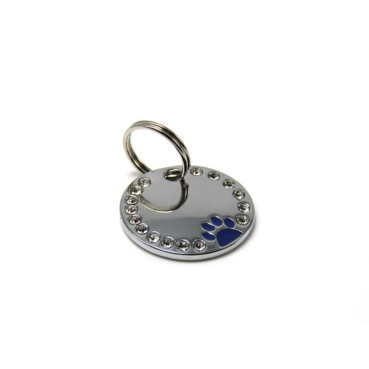 Custom Engraved Dog Tag Paw Print Pet Tag Laser Etched Personalized Dog Name ID Tag Dog Pendant