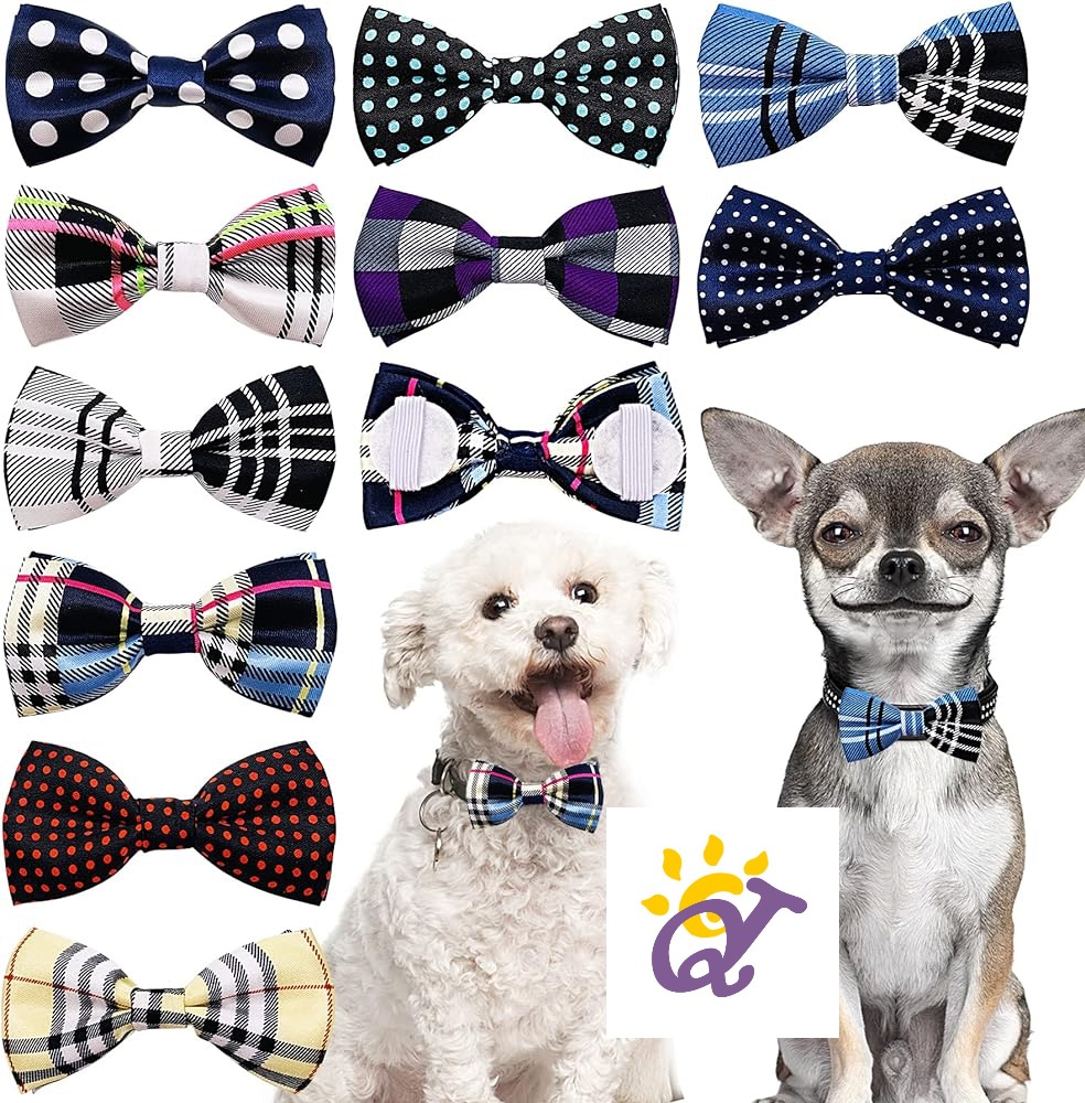 Yuki OEM New Released Pet Supplier Sublimation Pet Bowtie Polyester Custom Print Fashionable Dog Bowtie