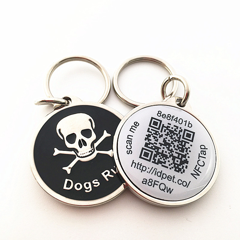 Personalized Custom Engraved Qr Code Dog Collar Name ID Tags for Pet