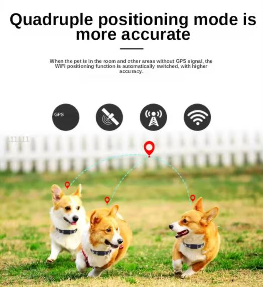 Multi-Function Locator Pet Cat Anti-Lost Device GPS+ WiFi GPS Navigation Tracker Smart Dog Collar Pet Tracker for Waterproof