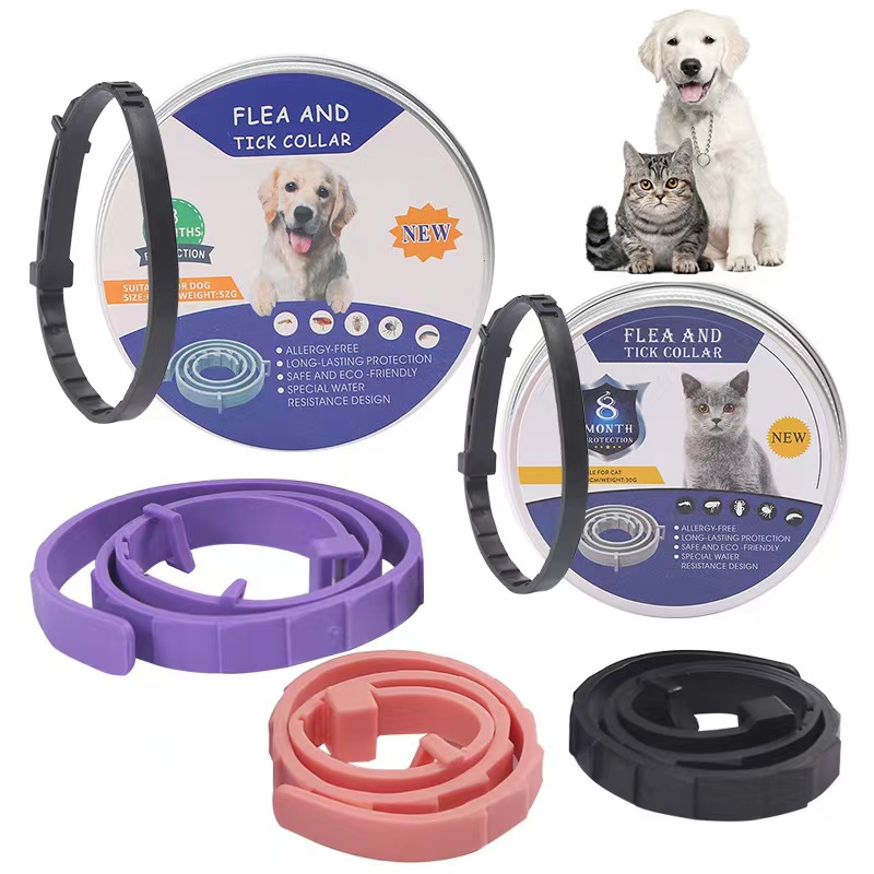 Prevent Flea Collar for Dogs 8-Month Pet Puppy Control Health for Dogs and Cats 100% Natural Adjustable Dog Collar