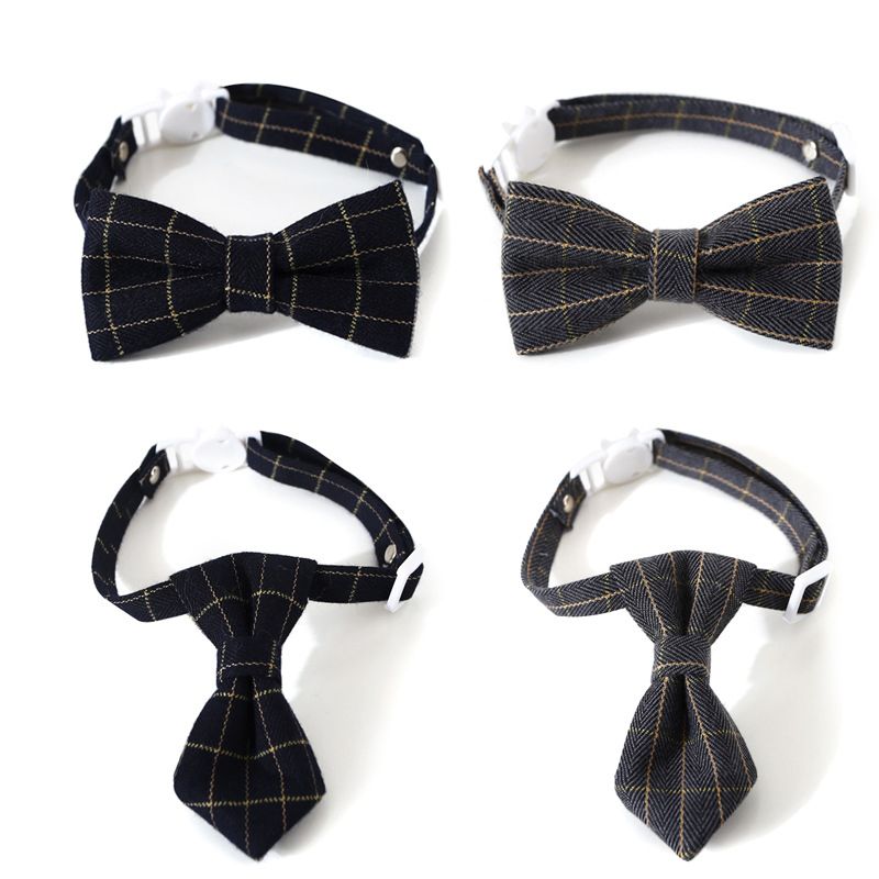 OEM Whosale Cotton Colorful Adjust Pet Dog Cat Necktie Bow Tie