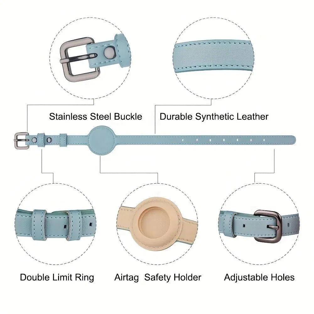 Airtag Positioning Pet Collar Leather Adjustable Anti-Lost Positioning Cat Collars Durable Small and Medium-Sized Dogs and Cats Pet Tracker Collar Products