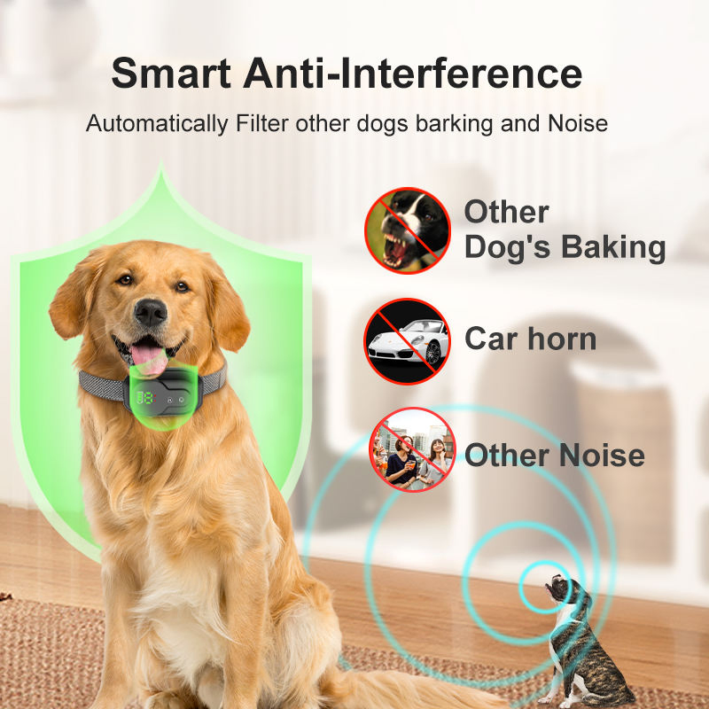 Anti Bark Dog Training Collar IP67 Electric Shock Vibration Beep No Barking Pet Products