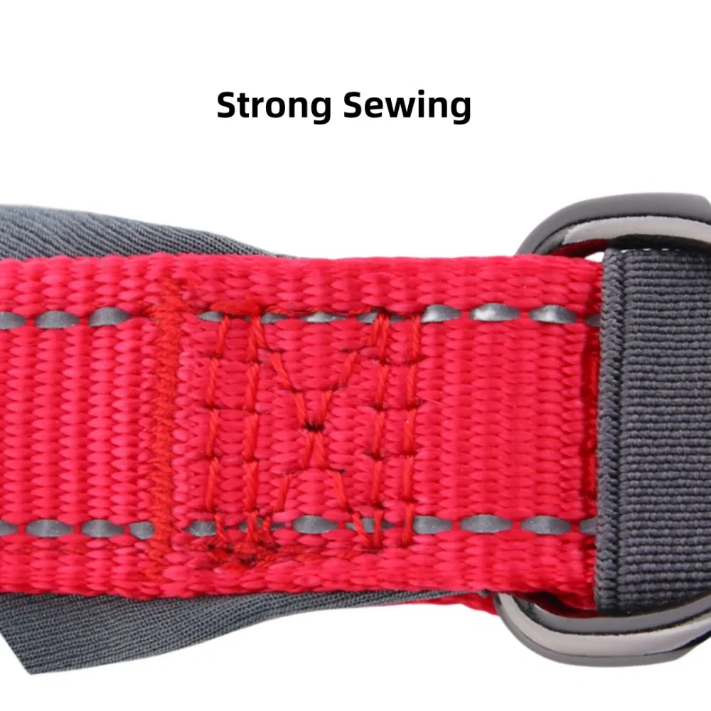 Thick Pet Collar Wholesale Pad Cotton Nylon Reflective Wide Collar Leash Metal Buckle Rivet Pet Collar Personalized Logo with Small Order Pet Supply