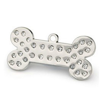 Custom Bone Shape Soft Enamel Metal ID Pet Dog Tag