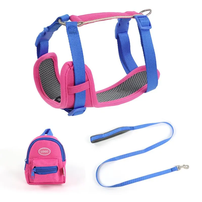 Dog Harness Leash Set with Backpack