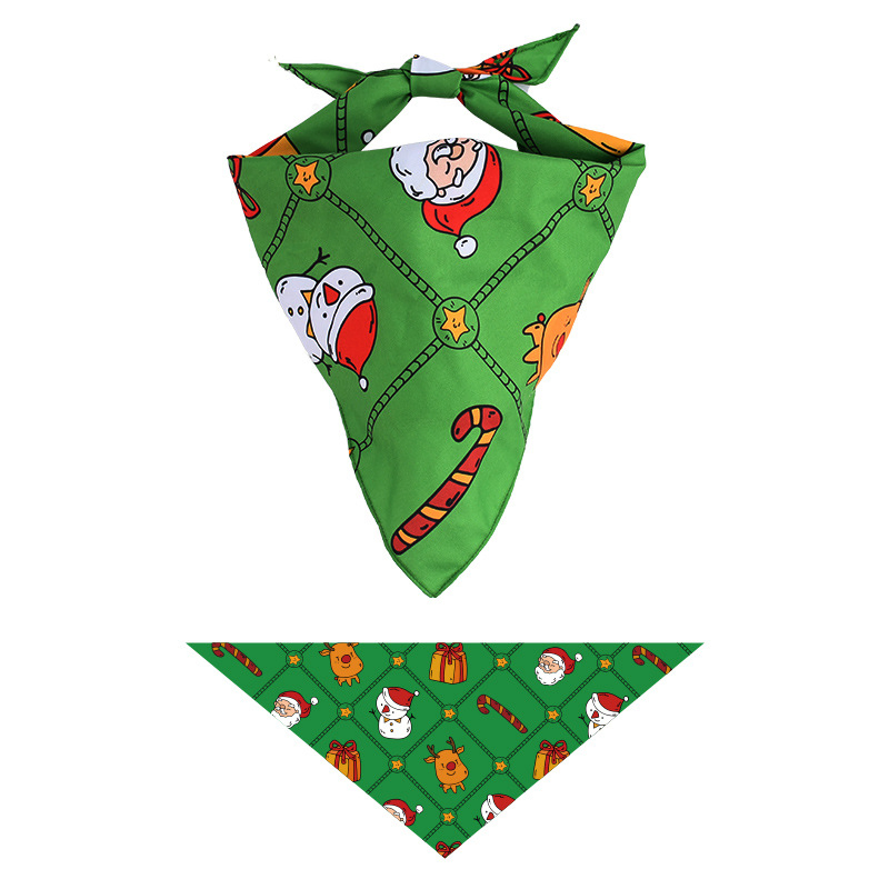 Factory Cost Sales of New Pet Bib Neck Accessories Plaid Style Saliva Towel Accessories Dog Cat Triangle Scarf