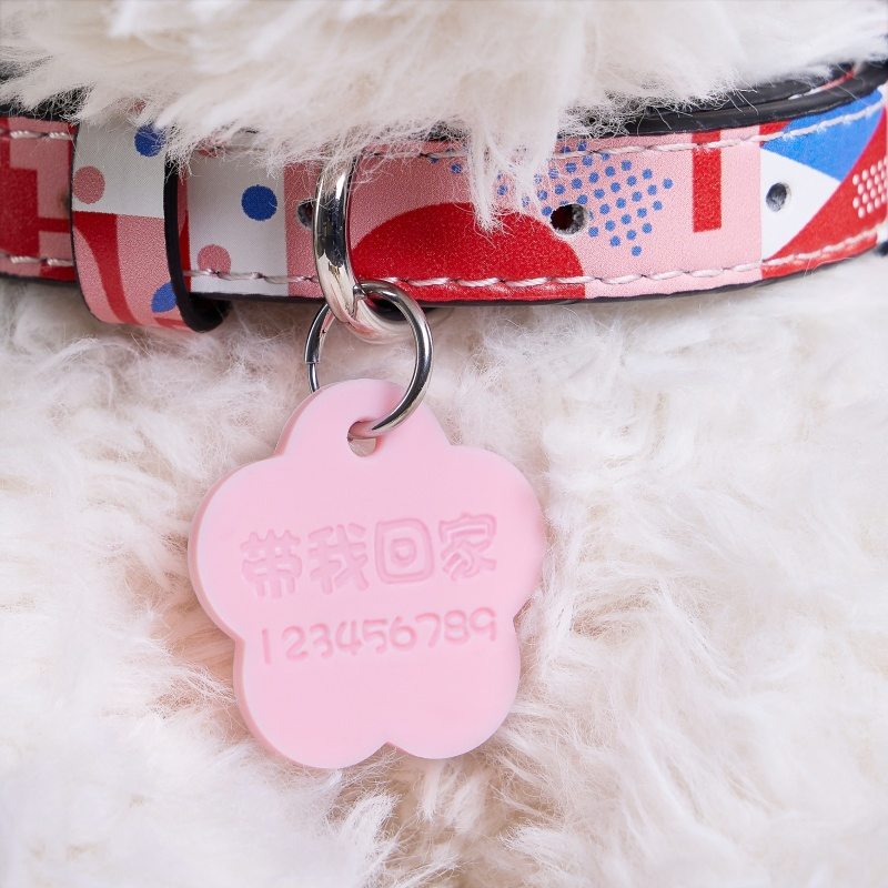 Cat Tags Engraved Silica Gel Cat ID Tag Pet Name Collar Tag 1PCE Customized