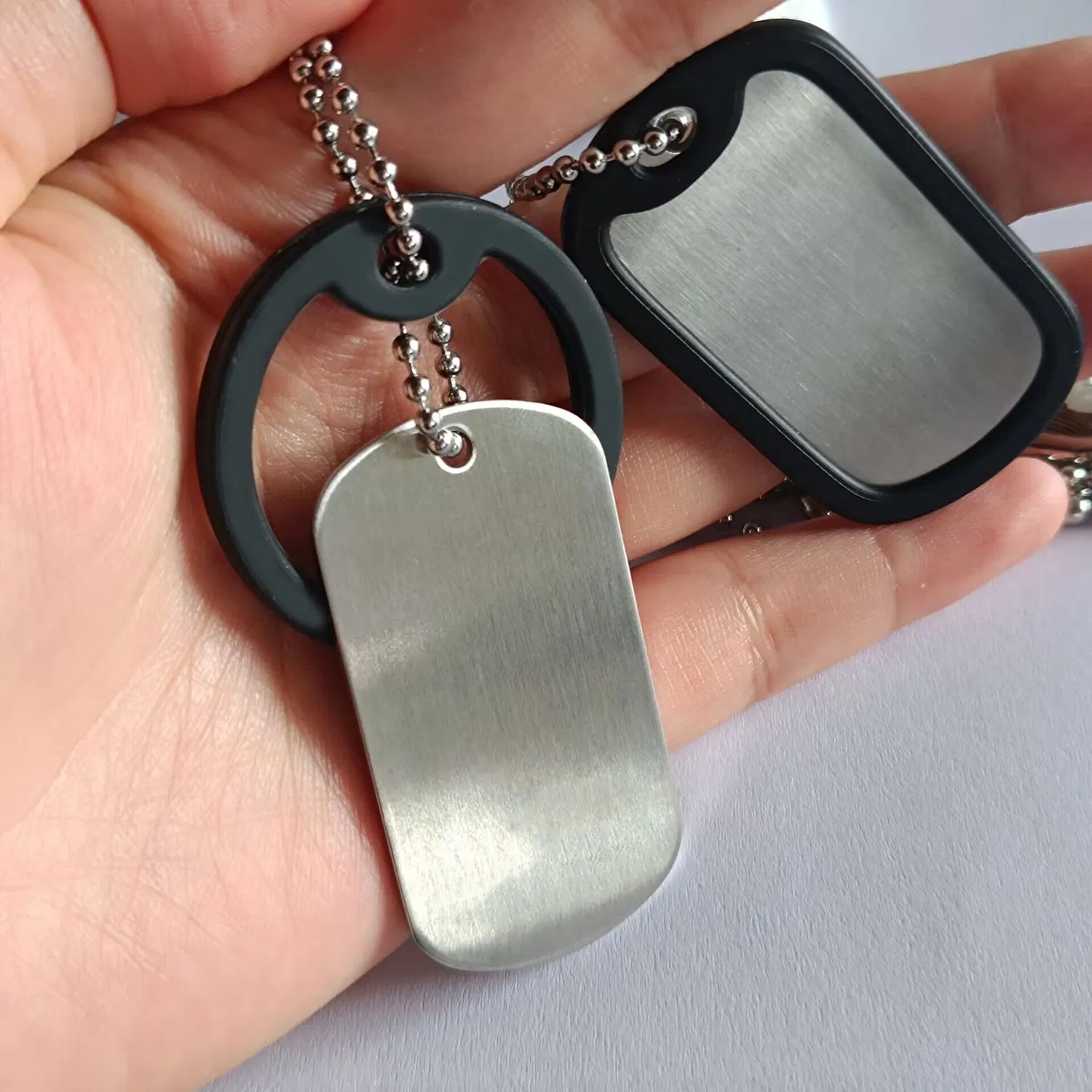 Funny Aluminium Blank Dog Tag Keychain Personalised Pet Identification Tag Dog Name Tags Stainless Steel Dog Tags for Engraving