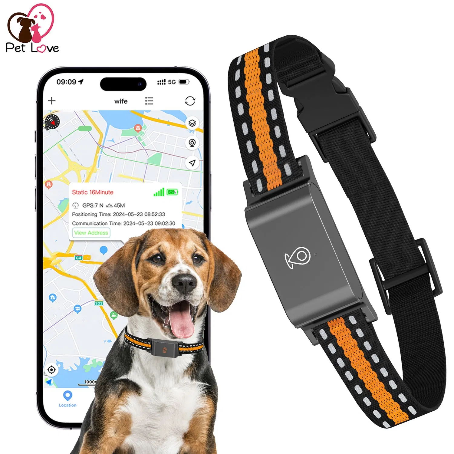 Pet GPS Tracker 4G Multi-Mode Locator Electronic Fence