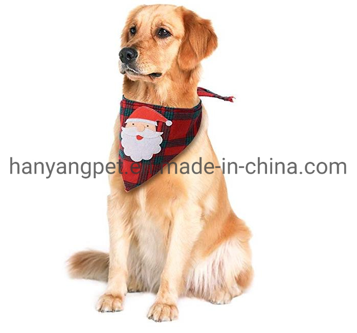 Hanyang Pet Products Pet Accessories Custom Various Pattern Pet Dog Bandannas Pet Dog Bandana for Christmas
