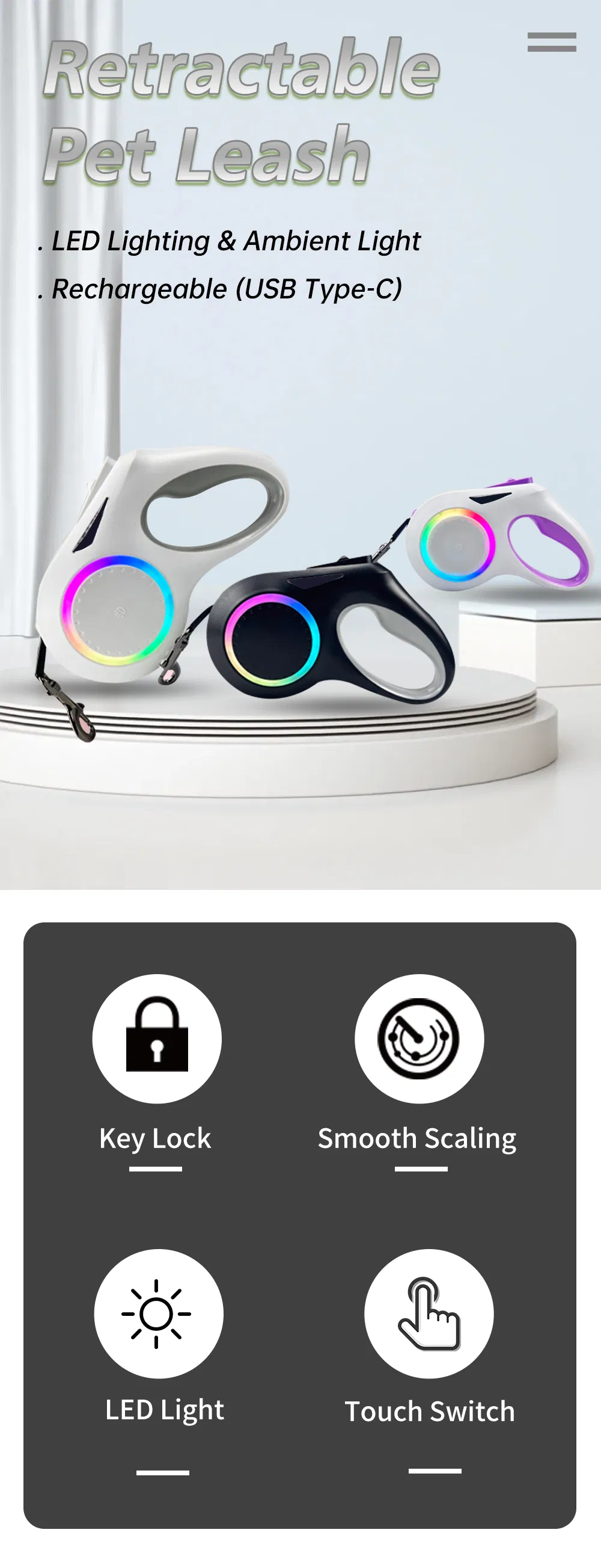 Automatic Retractable Pet Rope