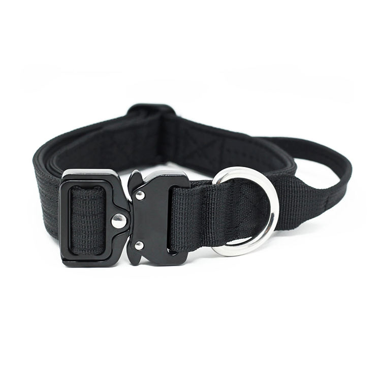 1 Inch Luxury Adjustable Tactical Heavy Duty Soft Neoprene Nylon Padded Custom Laser Engraved Metal Buckle Training Pet Dog Collar