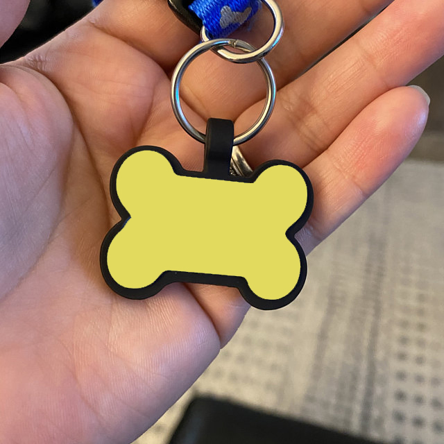 Round Personalized Silent Silicone Pet ID Tag Sublimation Dog Name Tag