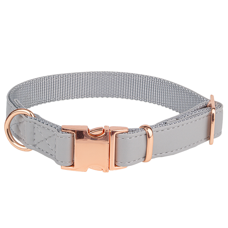 OEM/ODM Pet Products Adjustable Optional Color Microfiber Leather Dog Collar