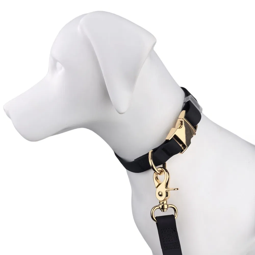 Water Resistant Dog Collar Pet Supplies Manufacturer Custom Made PVC Coated Collar Leash Harness Personlized Logo Coloar Metal Buckle Training Collar