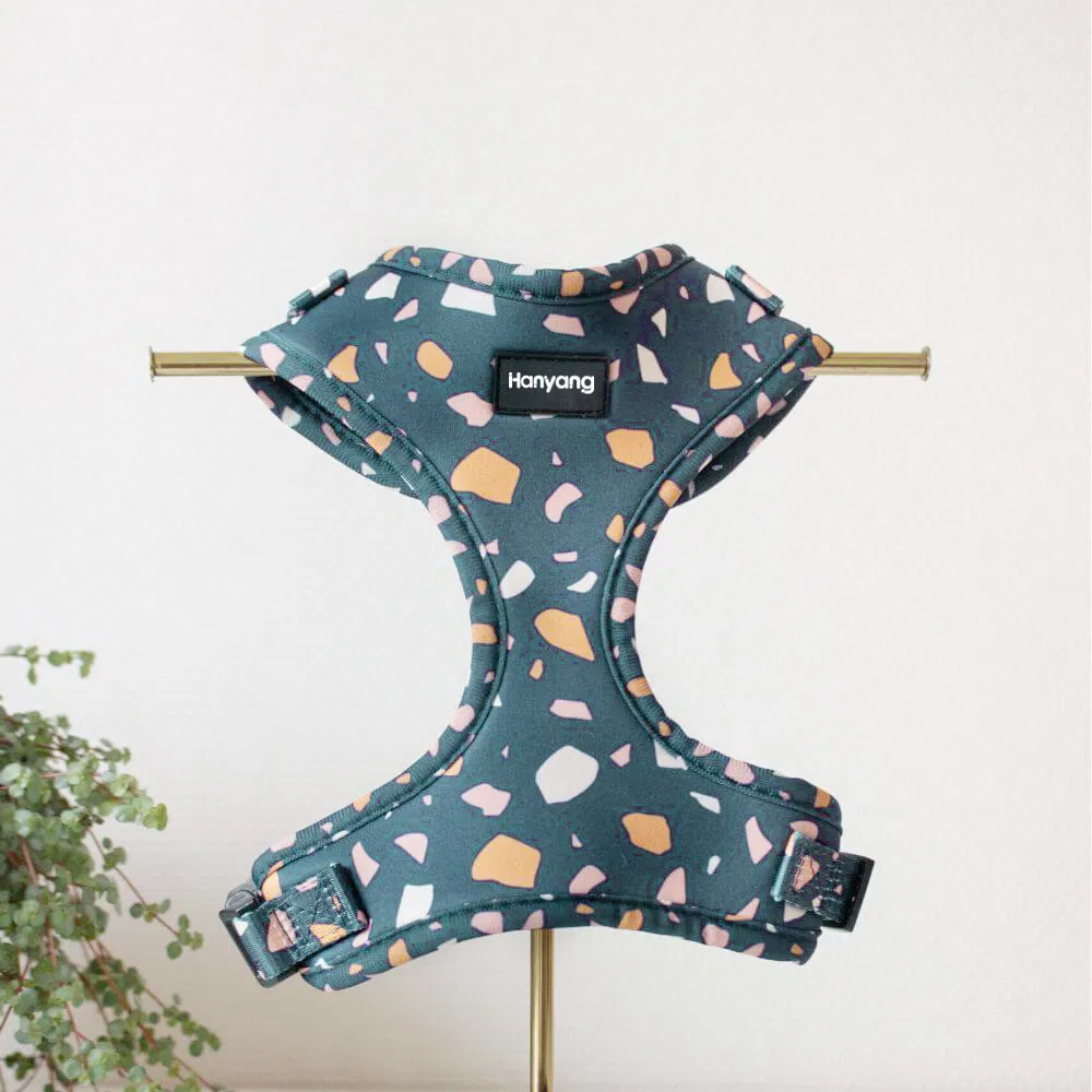 Hanyang Customized New Design Printing Dog Harness Backpack Leash and Collar Adjustable Truelove Pet Dog Harness