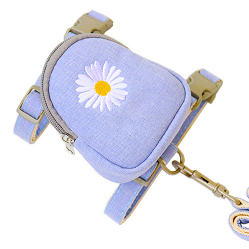 Gray Color Multifunction Self Carrier Cats Dogs Backpack Bag Pet Backpack Leash Harness Set