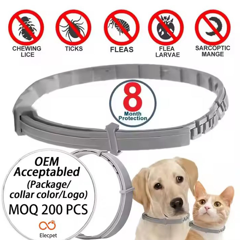 Natural Essential Oil Anti-Flea Mosquitoes Insect Repellent Waterproof Adjustable Pet Collar (CFPTS25001)