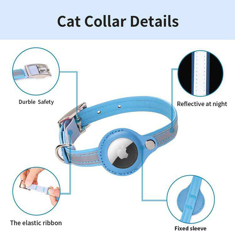 Adjustable Reflective Dog Cat Positioning Anti-Lost Locator Pet Collars (CFPTS25019)