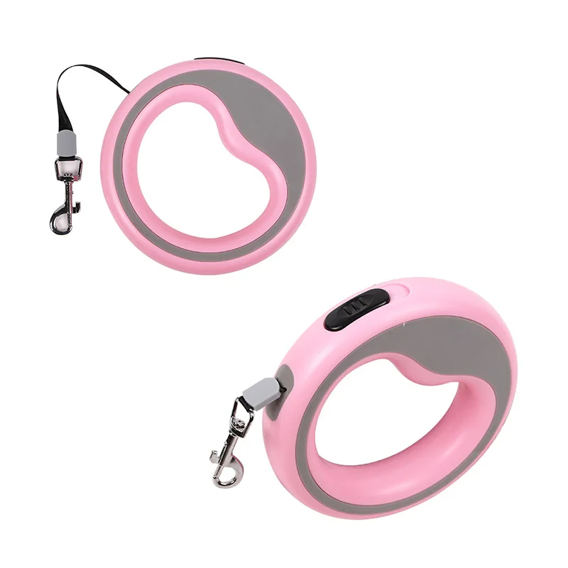 2.5m Retractable Dog Leash Nylon Pet Walking Leash Automatic Extending Dog Lead Rope for Small Medium Dog Cats