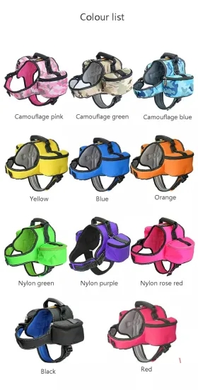 Wholesale Trekking Equipment Dog Saddle Bag Pet Backpack Harness with Side Pockets