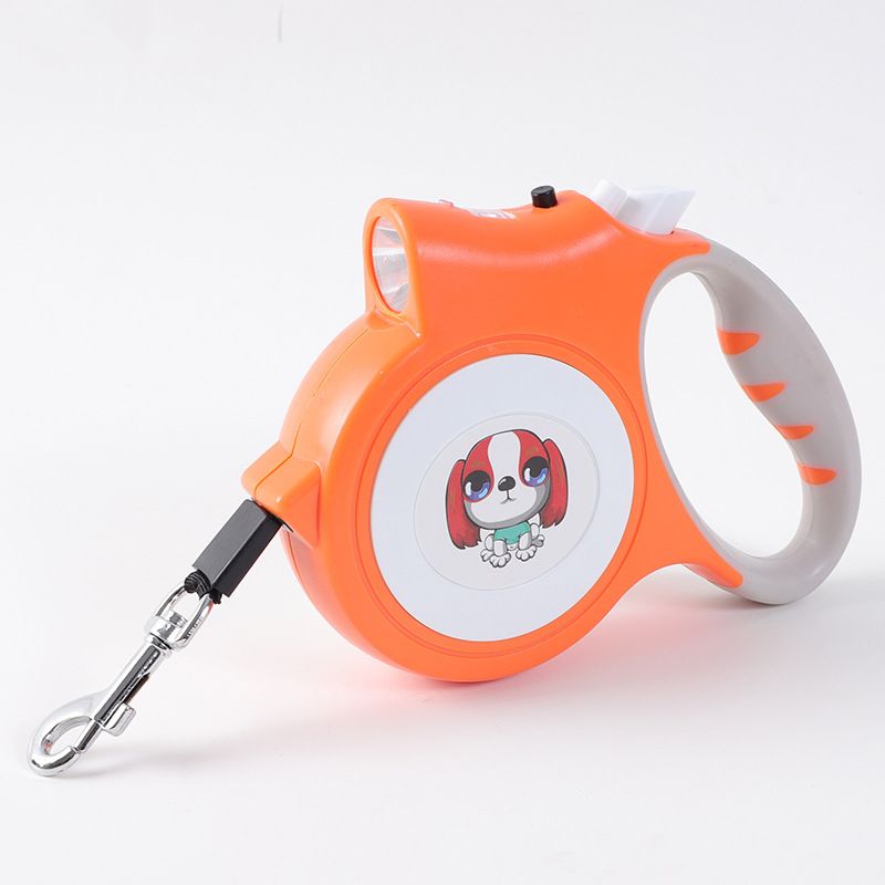 Cartoon Automatic Retractable Dog Leash Rope Leash Portable Pet Lead Rope for Dog and Cat