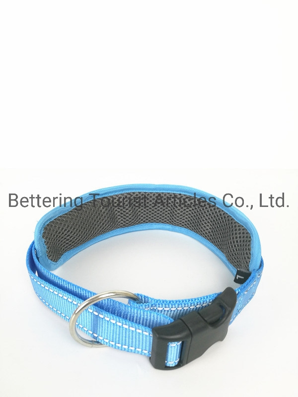 2024 Blue Reflective Bright Color Pet Collar Bettering Direct Supply