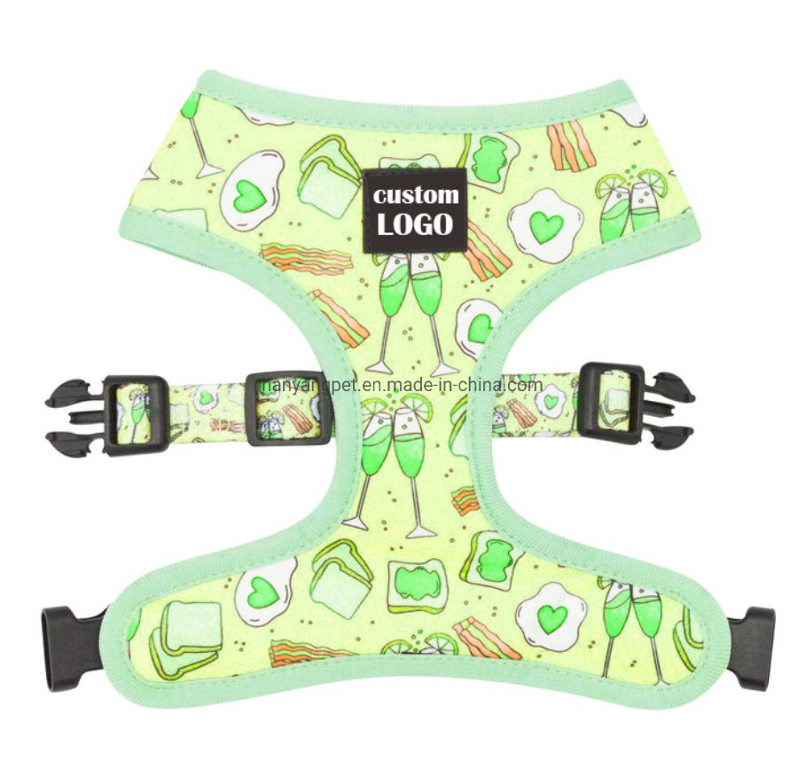 Hanyang OEM Manufacturer Wholesale Print Design Pet Dog Harness Customized Pet Supply Reversible Dog Harness