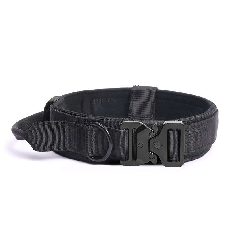Outdoor Training Adjustable Pet Collar Explosion Proof Neck Clash Tactical Dog Collar