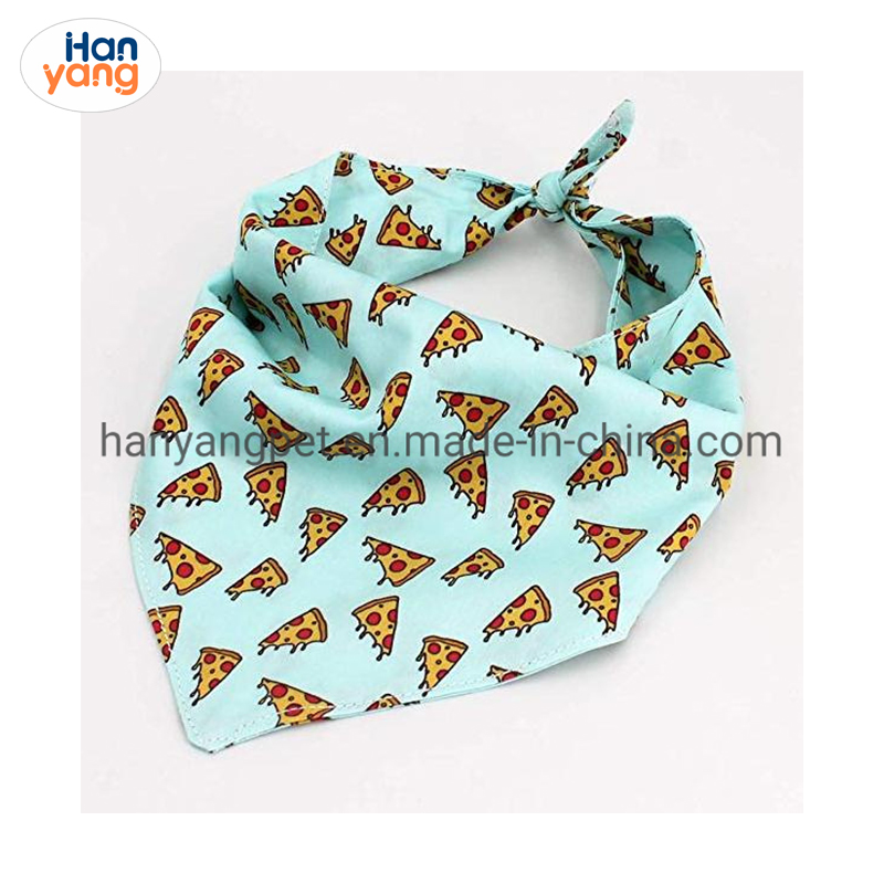Hanyang OEM Pet Accessories Pet Product Custom Sublimation Polyester Pattern Pet Dog Bandana