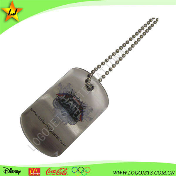 Cheap Custom Personalized Front and Back Engraving Qr Code with Printing Logo Metal Pet ID Tags