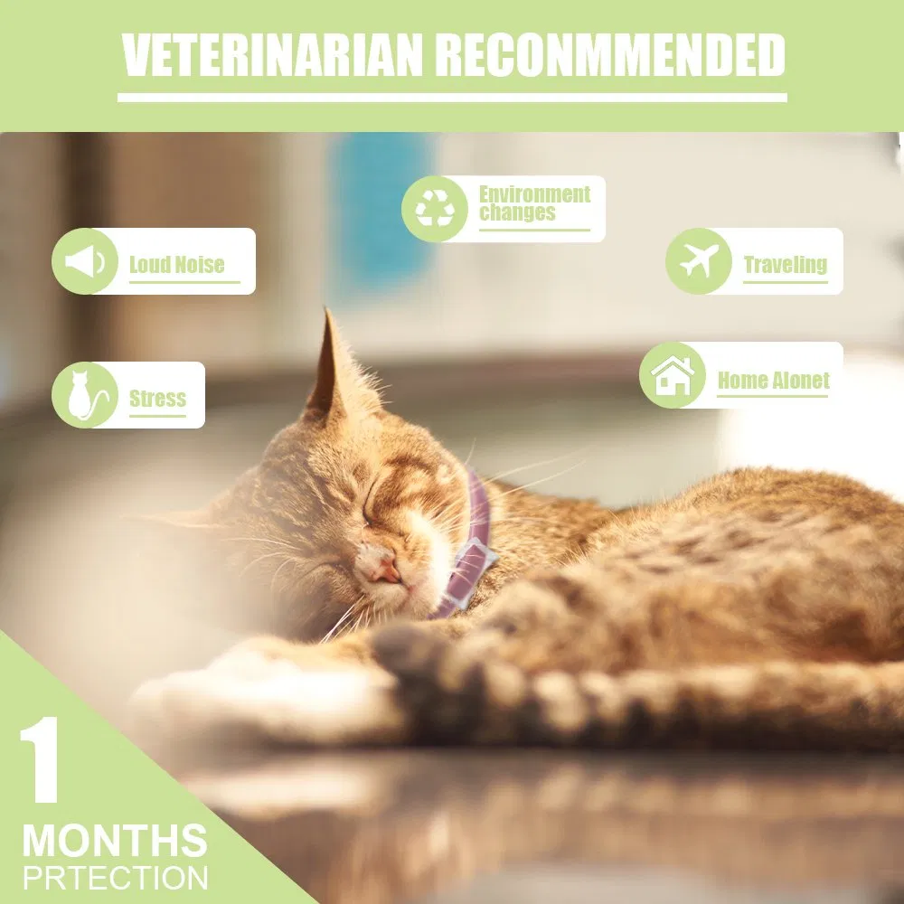 Adjustable Pheromone Calming Collars Relieves Cat Anxiety Stress Sleep Calming Aid