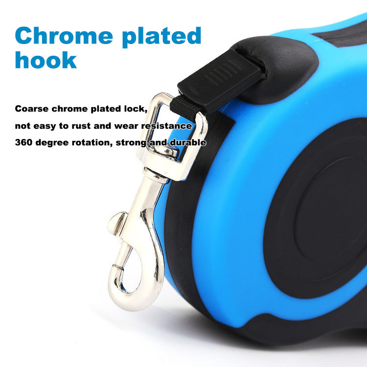 Automatic Retractable Dog Leash with Customized Ribbons Solid Nylon Pet Leash