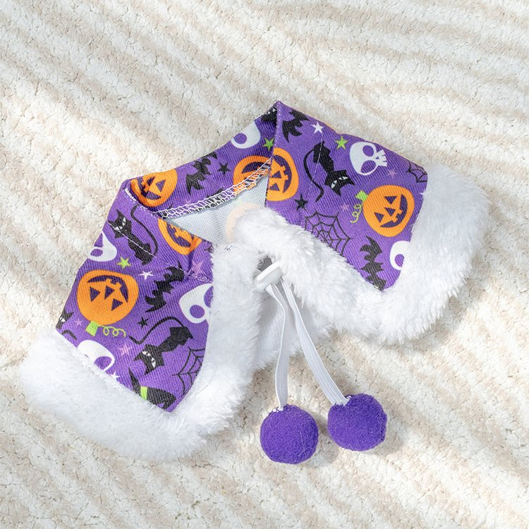 Rena Pet Halloween Pet Scarf S M Size Fashion Adjustable Pumpkin Collar for Dog and Cat