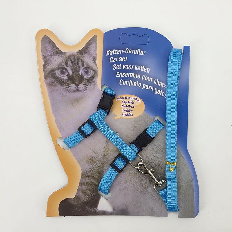 Pet Supplies Cat Leash I-Shaped Walking Cat Leash Chest Strap Manufacturers Wholesale