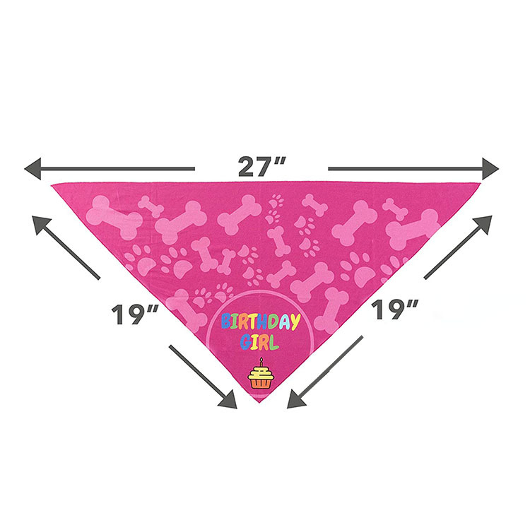 Wholesale Dog Bandana Custom Cotton Dog Bibs Saliva Cloth Pet Scarf Birthday Bandana