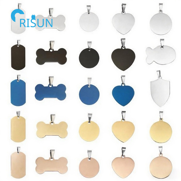 Customized Bone Paw Shape Blanks for Laser Engraving Printing Dog Cat Pet Name Contact ID Airtag Holder Chain Clip Tags Necklace Personalized for Pets