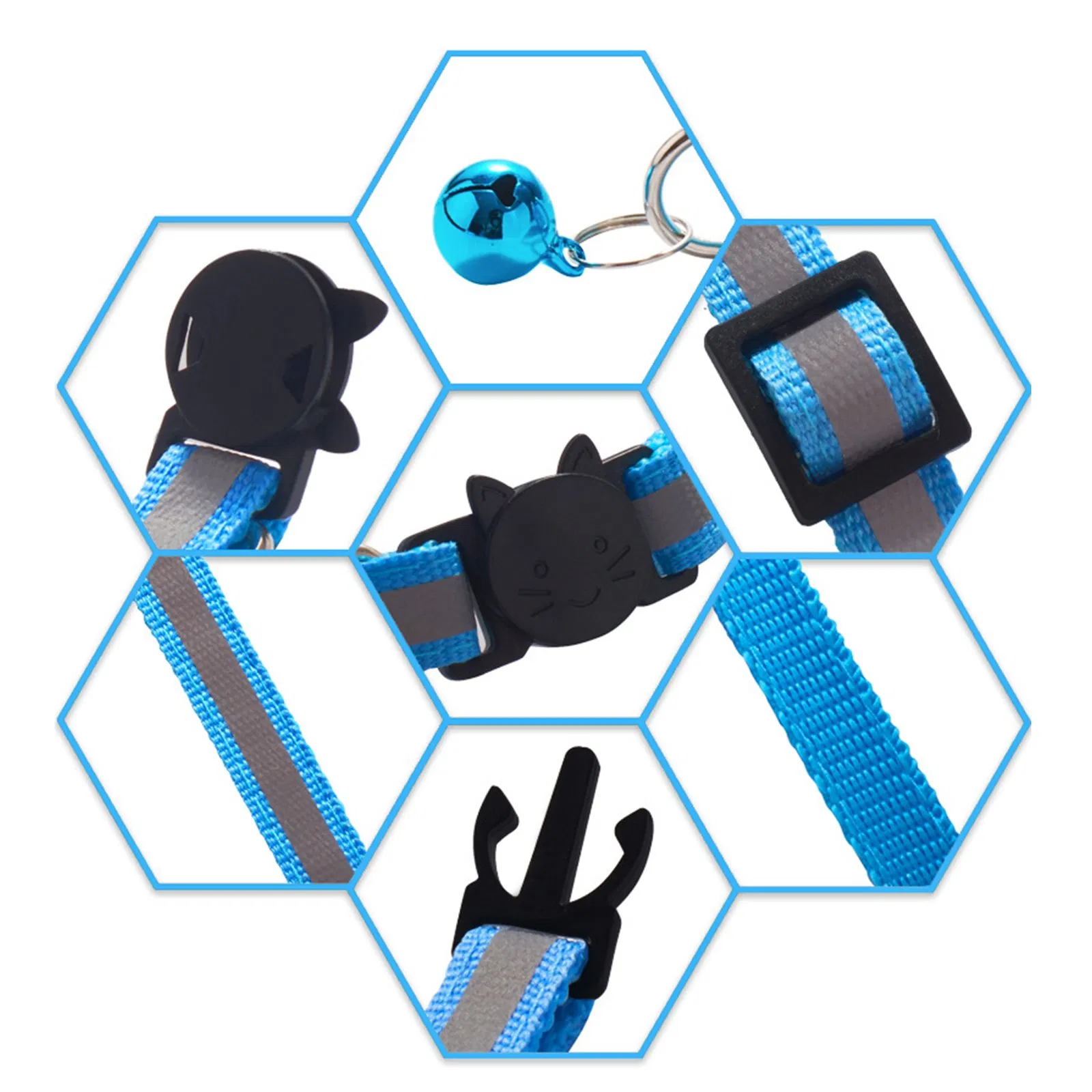 Safety Elastic Adjustable Pet Reflective Collar Cat Collar Neck Ring