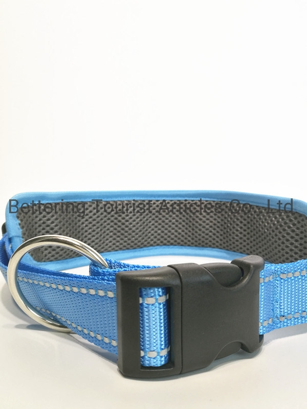2024 Blue Reflective Bright Color Pet Collar Bettering Direct Supply