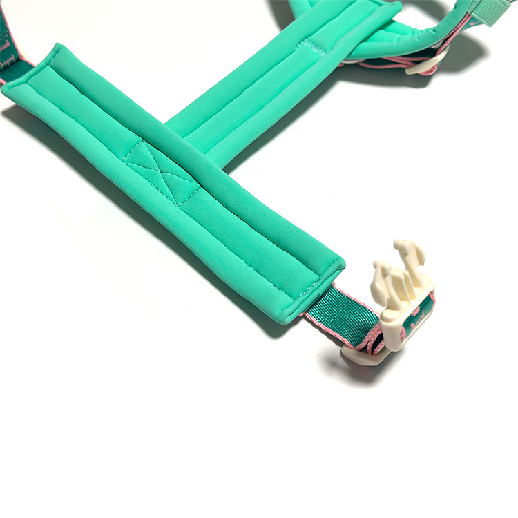 New Design Durable Lightweight Adjustable Comfort Nylon Jacquard Ribbon Y Shaped Luxury No Pull Pet Dog Harness with Soft Padding