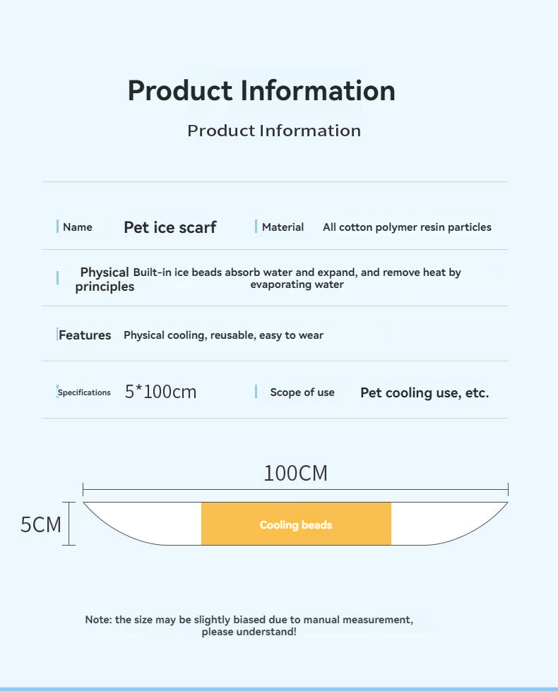 Hot Selling Ice Towel Summer Outdoor Pet Ice Neck Cooling Scarf