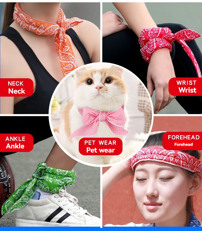 Hot Selling Ice Towel Summer Outdoor Pet Ice Neck Cooling Scarf