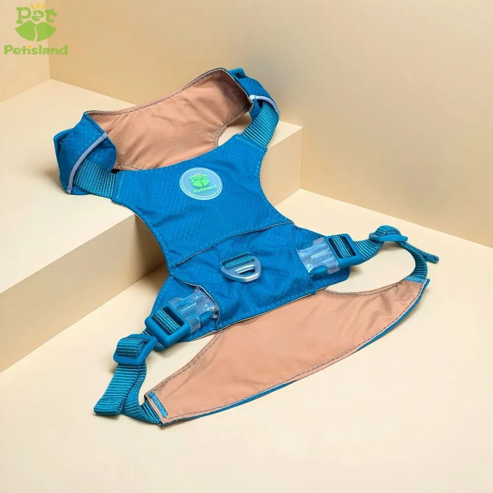 Petisland Custom Lightweight Dog Harness Pet Accessories Manufacturer Gear Factory Breathable Outdoor Hiking Dog Harness with GPS Pocket