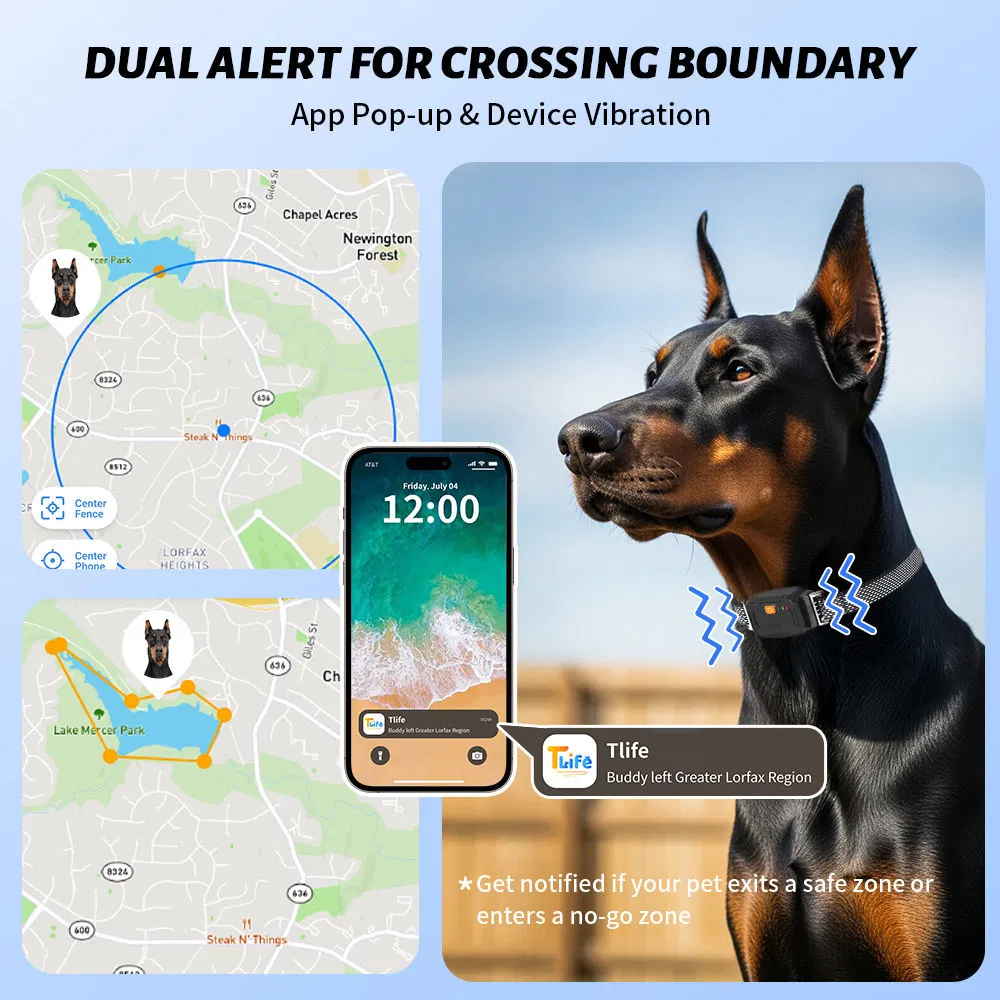 Smart Pet GPS Tracker with Waterproof Design and Mobile APP Access
