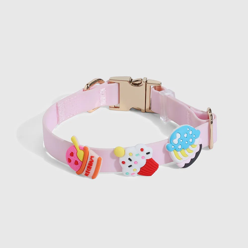 Waterproof DIY Silicone Collar Adjustable No Pull Easy Cleaning PVC Dog Collar Silicone Accessories Popular Pet Collar