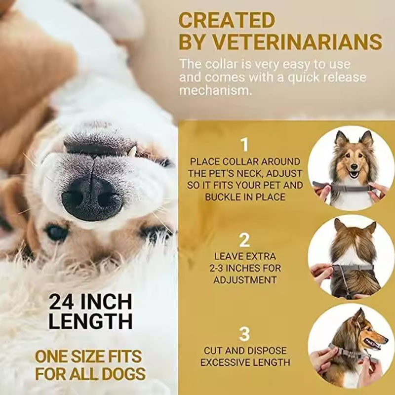 Natural Essential Oil Anti-Flea Mosquitoes Insect Repellent Waterproof Adjustable Pet Collar (CFPTS25001)