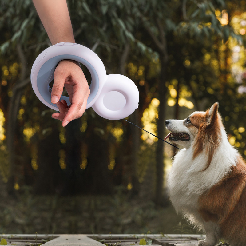 Pet Outdoor Products Tractor Dog LED Light Pet Multi-Functional Automatic Retractable Leash